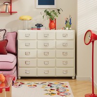 Commode à 15 tiroirs en acier blanc, commode moderne en métal pour chambre principale