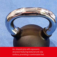 Kettlebell en acier électroplaqué Dinuo avec poignée en caoutchouc, poids solide marqué par couleur pour l'entraînement de force à domicile et en salle de sport commerciale