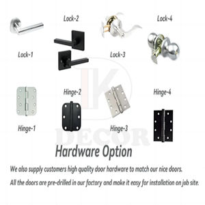 6 ألواح داخلية HDF مسبقة التعلق بنواة مجوفة أبواب خشبية بيضاء حديثة للمنزل - Product Image 6