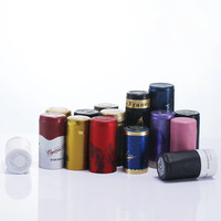 Gratis sampel kustom Logo PVC/aluminium panas menyusut botol tutup 30*50mm Champagne Flip Top dengan air mata-Off Strip dibuat plastik tahan lama