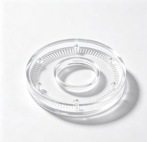 Customized PMMA Clear Acrylic <b>Dome</b> Cover with Base <b>Ring</b> and Mounting Holes CNC machining Service - Product Image 4
