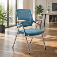 Chaise en maille moderne en promotion avec accoudoirs fixes et hauteur réglable pour salles de réunion, formations, conférences, bureaux et écoles