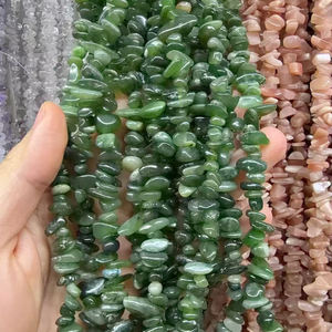 Perles de cristal transparentes authentiques de 5-8 mm, brin de 80 cm de long, éclats de quartz blanc - Product Image 3