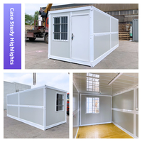 Maison conteneur préfabriquée modulaire pliable et respirante de 20 pieds au design moderne, bureau mobile et cuisine