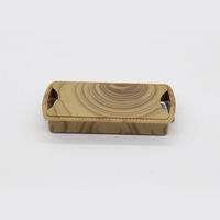 Plateau de bureau en plastique, œillets rectangulaires, anti-poussière, 1 pièce, Grain de bois, couverture pour trou de câble