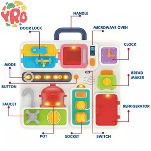 Yrb bébé vente chaude jouet éducatif <span class=keywords><strong>cuisine</strong></span> apprentissage occupé conseil jouet activité conseil <span class=keywords><strong>cuisine</strong></span> jeu avec musique légère - Product Image 3