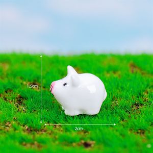 Micro-paysage Weij, jardin de mousse et de plantes succulentes, accessoires décoratifs mignons en forme de petit cochon, miniatures en résine pour table - Product Image 6