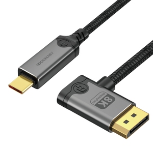 Câble USB-C vers DisplayPort coudé 1.4, 8K 60Hz 4K 240Hz, unidirectionnel, Thunderbolt 4/3 vers DisplayPort, USB-C vers DP - Product Image 3