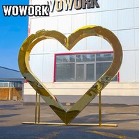 Arche de mariage dorée en miroir SST WOWORK 2026 en gros pour la décoration d'événements et de fêtes