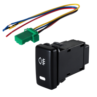 Interruptor de Botón para Control de Haz de Luz LED de 12V, Interruptor Automático para Luces Antiniebla para Autos Toyota, Interruptores de Automóvil de Material ABS, Interruptor para Faros de Coche