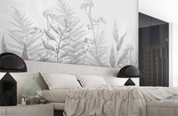 Papier peint mural 3D personnalisé, paysage tropical, feuilles de plantes peintes à la main, fleurs, chambre à coucher, décoration de la maison, imperméable