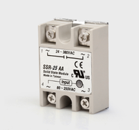 SSR-25DA Relay Solid State Fase Tunggal SSR-25AA Relay Solid State Kecil
