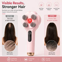 Nouveau Masseur de Tête Électrique Portable Tendance 2026 pour Massage du Cuir Chevelu, Huile Essentielle, Lumière Rouge, Vibration Légère, Croissance Capillaire