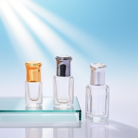 Petit flacon de parfum en verre borosilicate de 10 ml en forme de gourde, diffuseur à bâtonnets, recyclable, avec bouchon à bille, pompe pulvérisatrice, couvercle, pour crème visage et gouttes pour les yeux