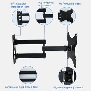 <span class=keywords><strong>Support</strong></span> <span class=keywords><strong>mural</strong></span> articulé universel <span class=keywords><strong>pour</strong></span> téléviseurs LCD LED OLED plats/courbes de 14 à 55 pouces, bras articulé à mouvement complet - Product Image 5