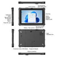 Tableta Industrial Resistente Emdoor de 12 Pulgadas con Batería Intercambiable en Caliente, Windows 12, Intel Core I5 I7, 5G, IP65, Impermeable, Alto Brillo