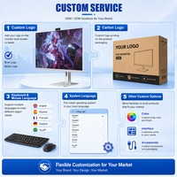 PC Todo en Uno de 23.8 Pulgadas con Pantalla IPS Antideslumbrante y Baja Emisión de Luz Azul, Soporte Ajustable, Intel Core I3 I5 I7, para Oficina, Escuela, Negocios, OEM