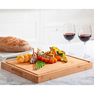 고품질 맞춤형 로고 대나무 도마, 내구성 강한 두꺼운 고기/뼈 손질용 보드, 편안함을 위해 업그레이드된 스타일리시한 핸들 - Product Image 3