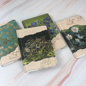 Cuaderno <span class=keywords><strong>DE</strong></span> ARTE Tapa dura cubierta <span class=keywords><strong>de</strong></span> MDF pintura clásica diario Retro Vintage Bloc <span class=keywords><strong>de</strong></span> notas para escribir bocetos regalo - Product Image 4