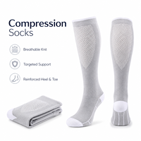 Chaussettes de compression montantes pour hommes et femmes, soutien gradué, pour la course et le sport, manchons élastiques pour mollets, chaussettes athlétiques longues