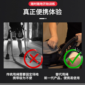 Entraîneur de force de préhension portable, bâton à ressort noir en TPE, équipement de fitness unisexe pour usage domestique et entraînement croisé - Product Image 3