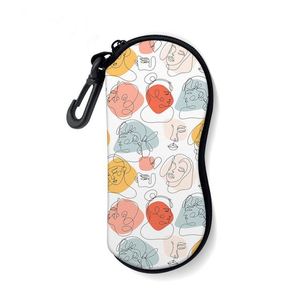 Ultra Light Neoprene Custom Zipper Eyeglasses <b>Cases</b> Sunglasses Bag <b>Soft</b> <b>Case</b> with Carabiner - Product Image 1