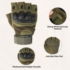 Warm Durable Half Finger Tactical <b>Gloves</b> for Outdoor Activities Battle <b>Shooting</b> <b>Hunting</b> Climbing Motorcycle Cycling Training - Product Image 2