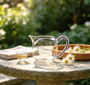Carafe en verre transparent avec poignée colorée personnalisée pour <span class=keywords><strong>la</strong></span> maison et <span class=keywords><strong>la</strong></span> table, idéale pour l'eau et le thé – Vente en gros - Product Image 3