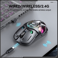 Souris de jeu sans fil ultralégère ONIKUMA DM02 2.4G Tri-Mode 12800DPI RGB ergonomique