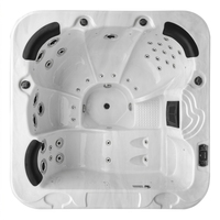 Bain à remous Sunrans pour 5 personnes avec 39 jets et système Plug and Play pour bain à remous extérieur et baignoire de relaxation dans la cour