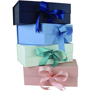 Custom Logo Luxury Magnetic Lid Big Folding Bridesmaid Packaging Gift Boxes