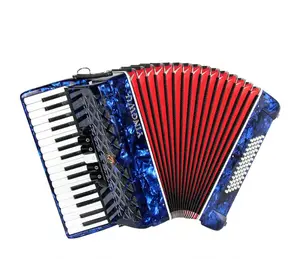 Exquisite appearance classical black and white and multi color suit for beginner and performance 34 keys and 60 bass accordion