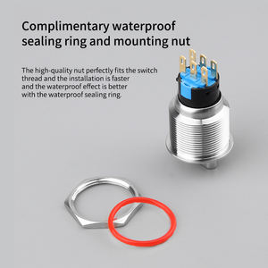 زر دوار معدني 22 ملم، مفتاح اختيار نحاسي بثلاثة أوضاع 2NO2NC، مقبض دوار، مفتاح معدني - Product Image 3