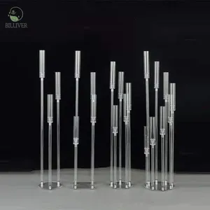 New Metal 118cm tall Clear acrylic Candle Holders Candlesticks Bougeoir Floor Candle Stands For Event Party Wedding