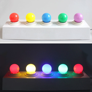 Led Colored Light <b>Bulbs</b> E27 3W 5W G45 Seven Color Home Decor Energy Saving Lamp - Product Image 4