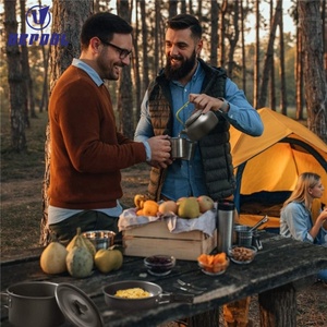Ensemble de cuisson compact portable pour la cuisine de survie Bols de <span class=keywords><strong>casserole</strong></span> anodisés durables <span class=keywords><strong>Kit</strong></span> de désordre d'équipement de <span class=keywords><strong>camping</strong></span> pour le voyage et l'aventure - Product Image 5