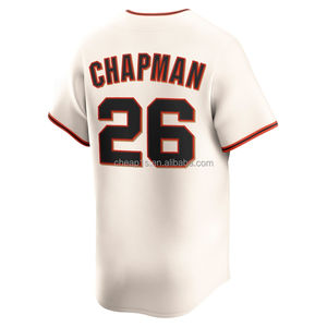 Maglia da Baseball Americana San Francisco Giants con Ricamo per Uomo, Disponibile in Dropshipping # 16 Rafael Devers # Abbigliamento da softball di Matt Chapman numero 26 - Product Image 4