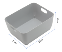 Boîte de rangement de bureau moderne, grande, rectangulaire, en plastique PP, écologique, durable, ventilée, avec tiroir, organisateur de placard, panier