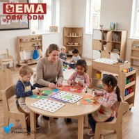 Table Ronde Montessori EMA Spécialisée pour Tout-Petits – Matériel d'Activité Manipulative Indépendante
