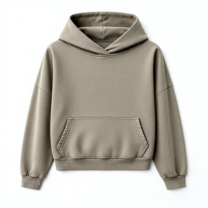 <b>Men's</b> <b>Grey</b> Oversized Pullover Hoodie Wash Letter Logo Front Pocket Casual Hooded <b>Sweatshirt</b> Hoodie For <b>Man</b> - Product Image 3