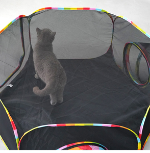 Wholesale Simple Small Animal Playpen with Toy <b>Tunnel</b> for <b>Cat</b> Outdoor Enclosure Durable Mesh - Product Image 5