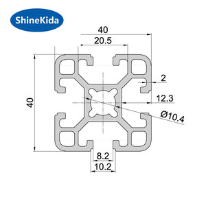 Profilo in <span class=keywords><strong>Alluminio</strong></span> Estruso con Scanalatura a T 40 Colore Argento 4080 e Profilo a V Nero Tipo C - Product Image 5