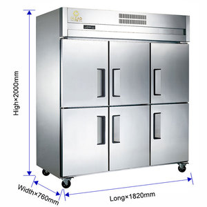2025 Industrial Commercial Hotel Four Doors Vertical Upright <b>Fridge</b> 4 Door Refrigerator Chiller Deep Freezer - Product Image 1