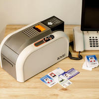 Impresora de Tarjetas de Identificación de PVC Hiti CS220E, Impresión de 300 DPI, Compacta, de Escritorio, para Oficina, Escuela, Hospital, Visitantes, Impresión de Tarjetas PVC