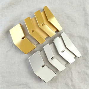 Hebilla de Cinturón Metálica Estilo Armadura Geométrica en Oro/Plata Cepillado, Hebilla Deslizante Resistente y Duradera para Cinturones Tácticos y Casuales para Hombre - Product Image 4
