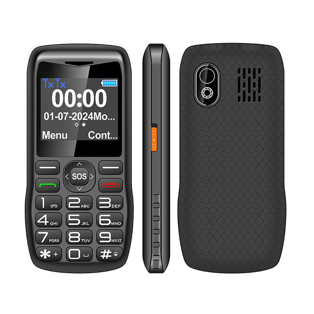 2 Inch Screen Dual SIM SOS Senior Elderly Cellphone Big Fonts Big Button 2G GSM Keypad Mobile Phone with Flashlight
