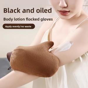 Guantes de Aplicación Ovalados Negros de PE para Belleza, Aplicación Rápida de Loción Corporal para Mujer, Herramientas de Felpa, Protección Solar, Aceite Esencial - Product Image 5