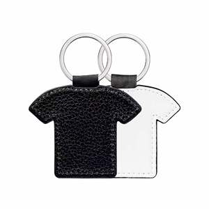 New Arrival PU Leather Sublimation Keychain Blanks Glitter for Custom Photo Heat Transfer DIY Keyring Crafts & Wholesale - Product Image 2