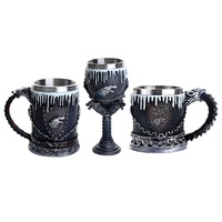 Tasse à café Tankard en acier inoxydable, de 620ml 450ml 220ml, tasse à vin, en verre, pour homme et garçon, cadeau
