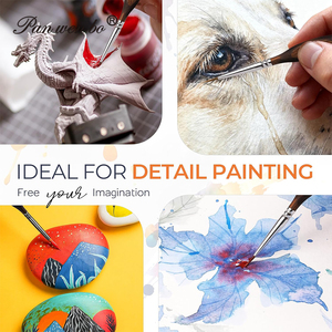 Ensemble de 7 <span class=keywords><strong>pinceaux</strong></span> de précision pour peinture, <span class=keywords><strong>pinceaux</strong></span> ronds pour détails en <span class=keywords><strong>aquarelle</strong></span>, <span class=keywords><strong>pinceaux</strong></span> d'artiste en Kolinsky Sable, <span class=keywords><strong>pinceaux</strong></span> miniatures - Product Image 6